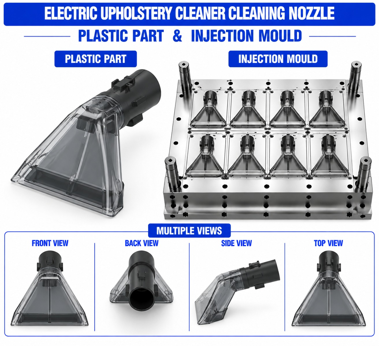 Electric Upholstery Cleaner Plastic Cleaning Nozzle Mould and Moulding Service